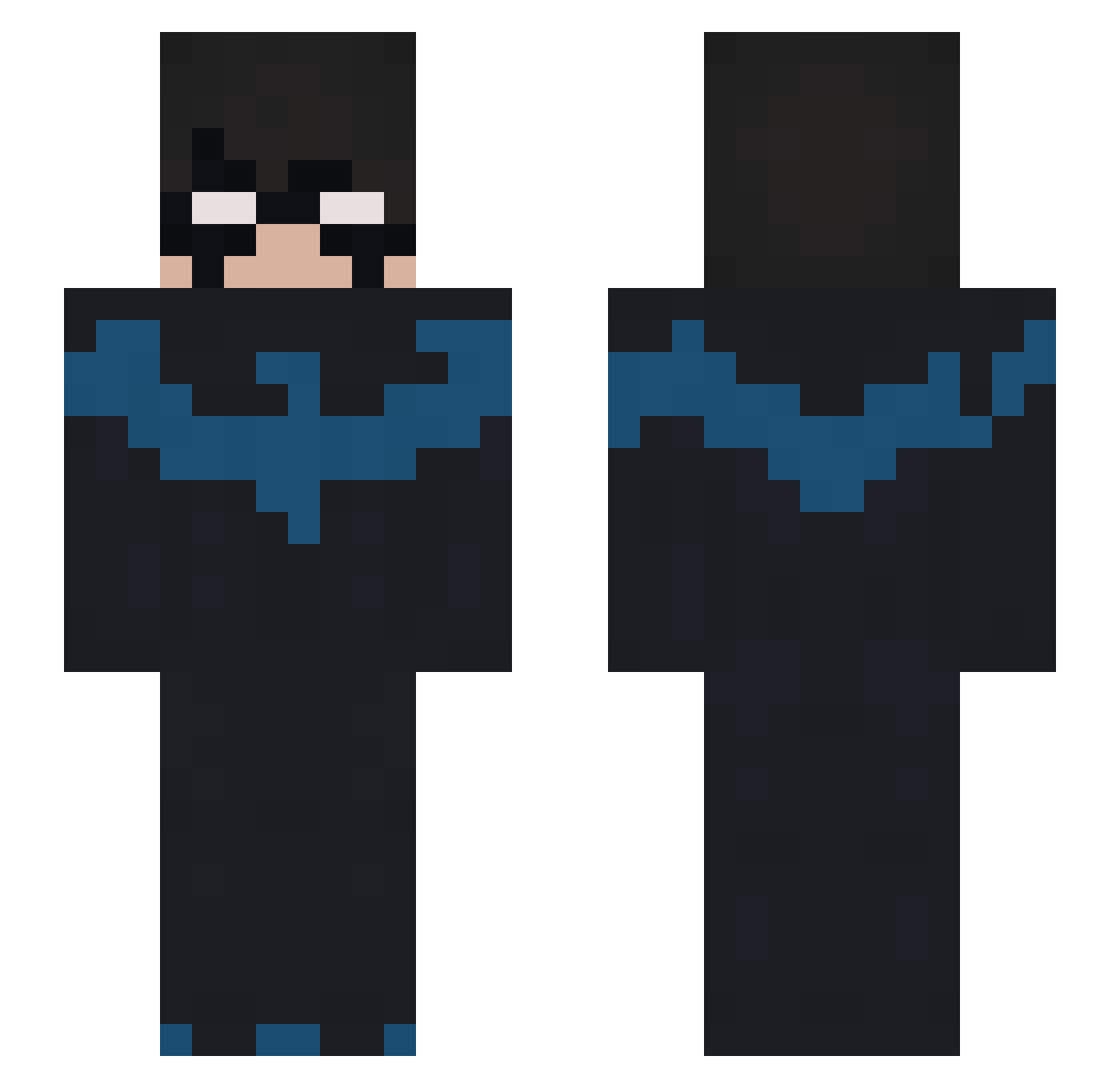 kezaq Minecraft skin, front and back view