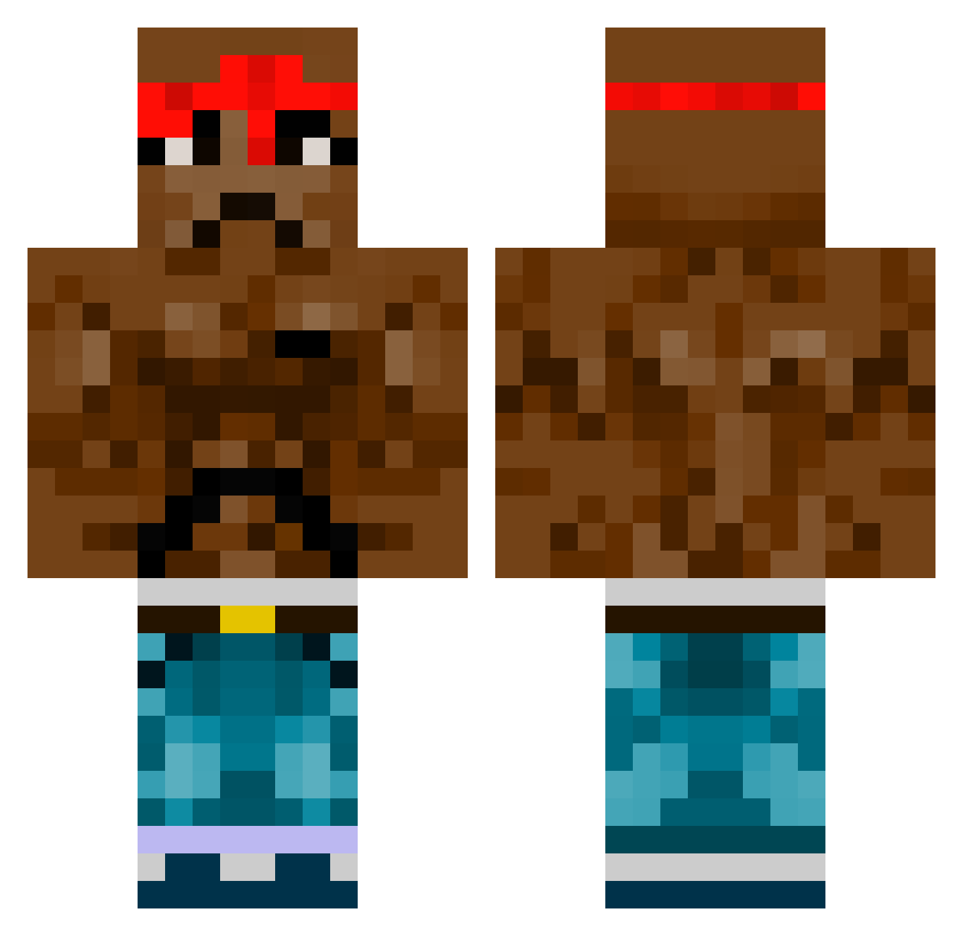 yungdaddi Minecraft skin, front and back view