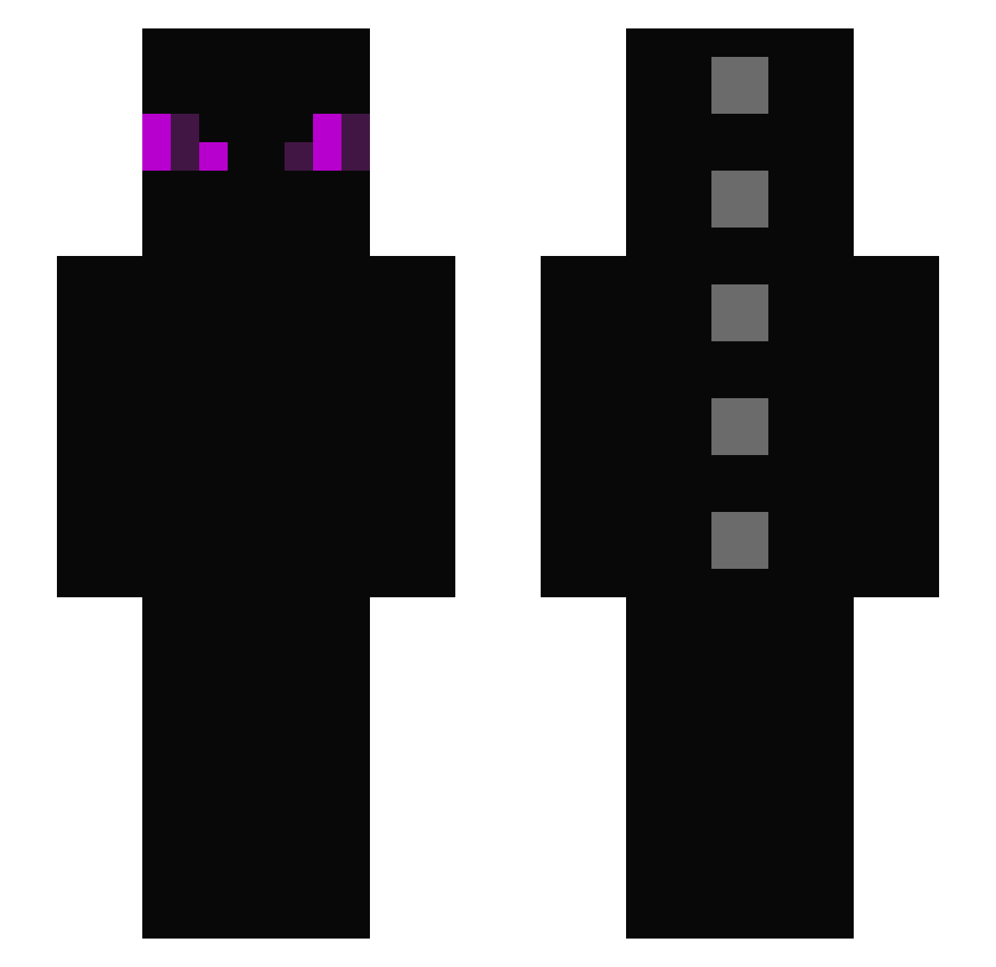 EnderPRO626 Minecraft skin, front and back view