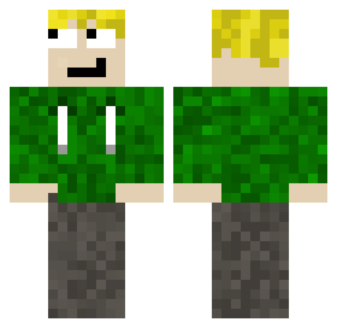 Mr_Golf_Ball Minecraft skin, front and back view