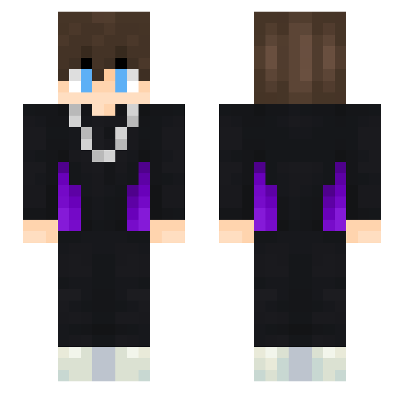 Dorian0001 Minecraft skin, front and back view