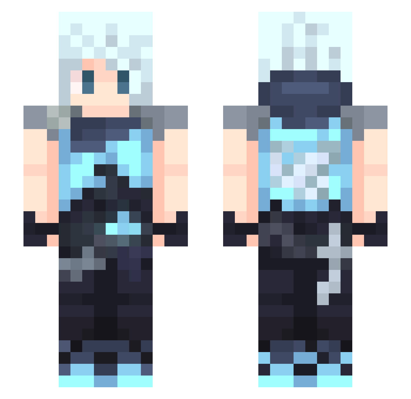 UnknownDinosaur Minecraft skin, front and back view