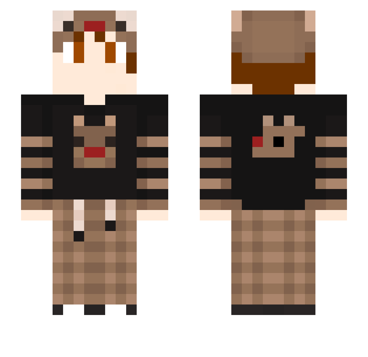 snai1l Minecraft skin, front and back view