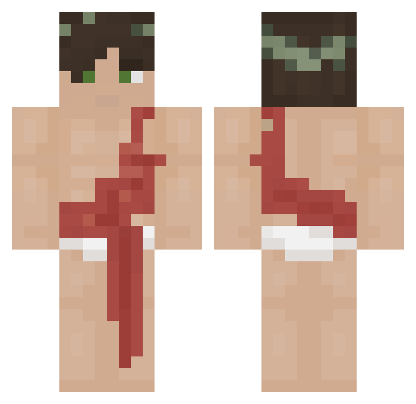 brFuilozen Minecraft skin, front and back view
