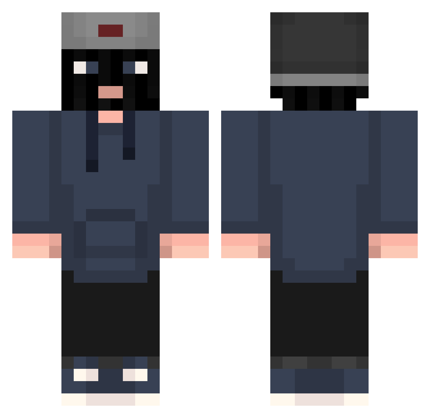 TheRedJoper Minecraft skin, front and back view