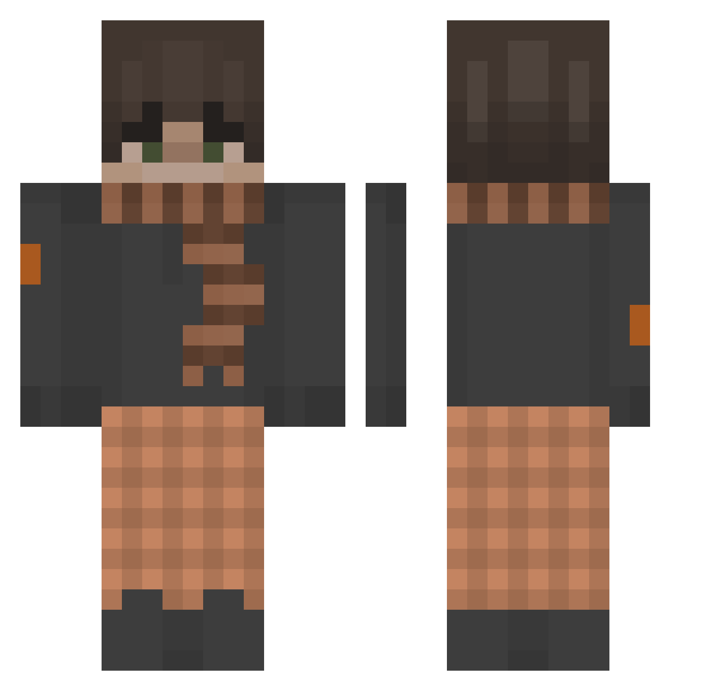 arcin21345678 Minecraft skin, front and back view