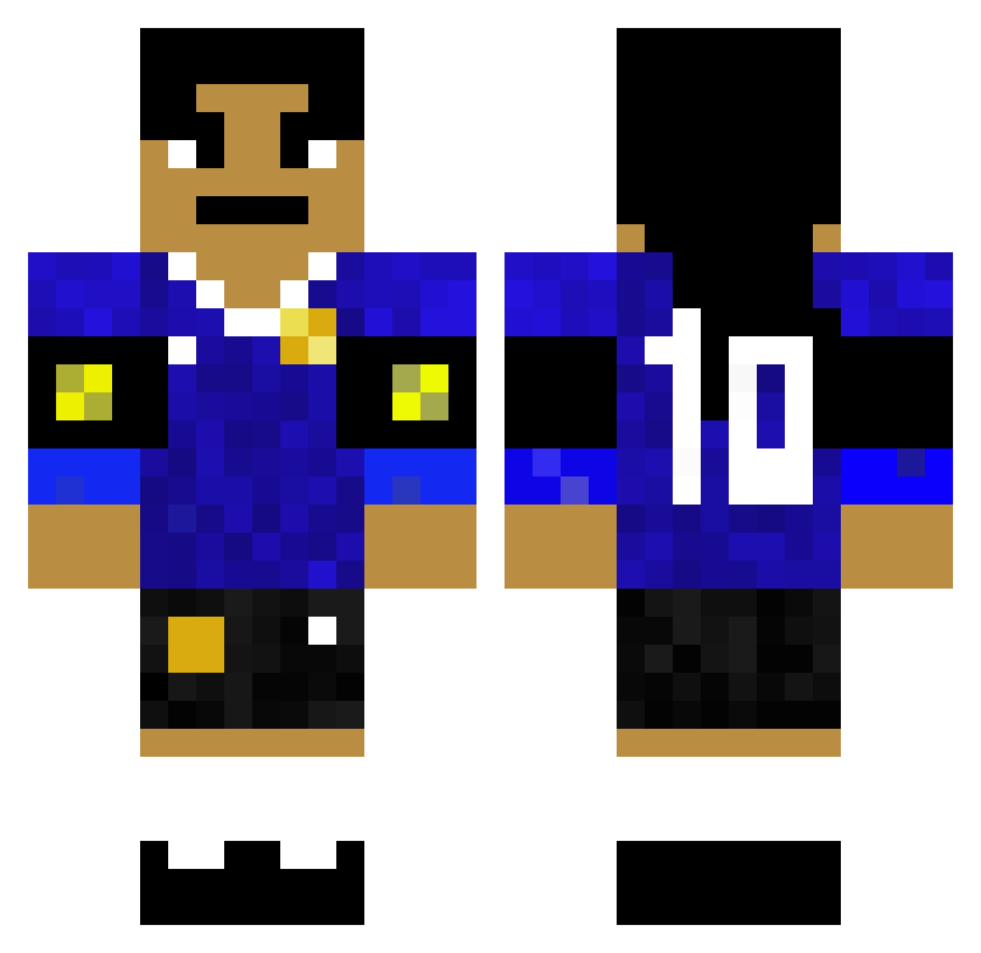 ZuzaKasia Minecraft skin, front and back view
