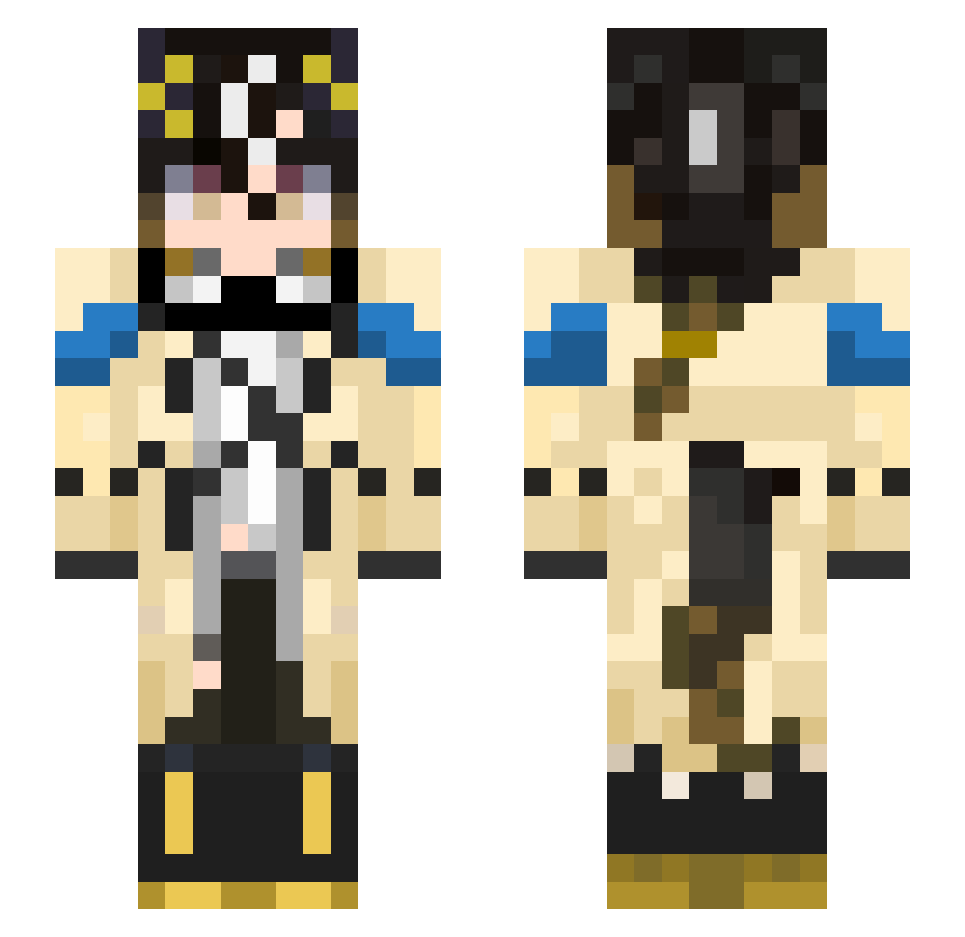blazecord971 Minecraft skin, front and back view