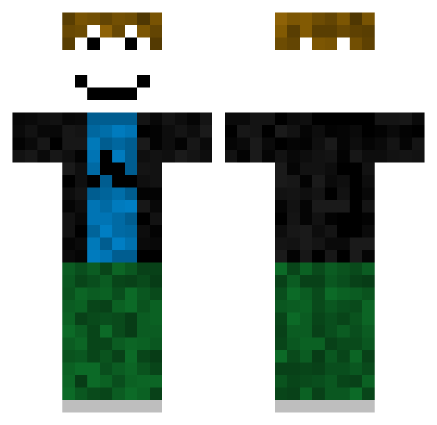 Ronney_gg13 Minecraft skin, front and back view