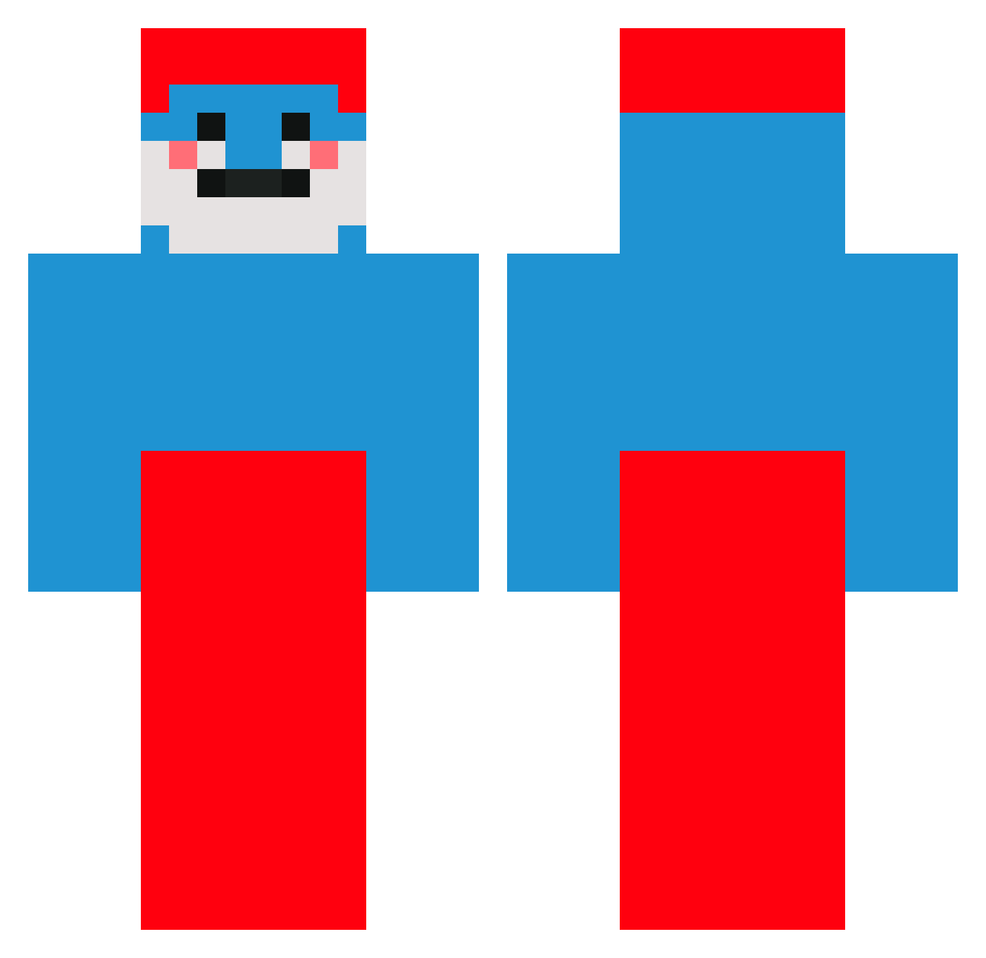 teaplantlol Minecraft skin, front and back view