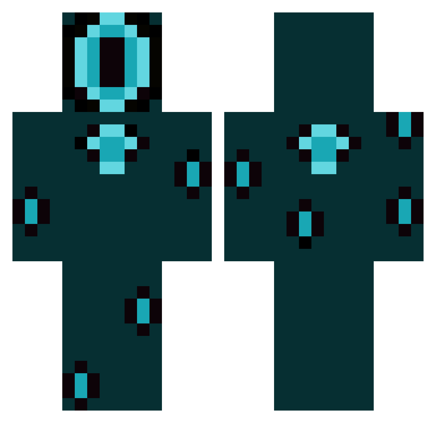 Zephyr_Stink Minecraft skin, front and back view