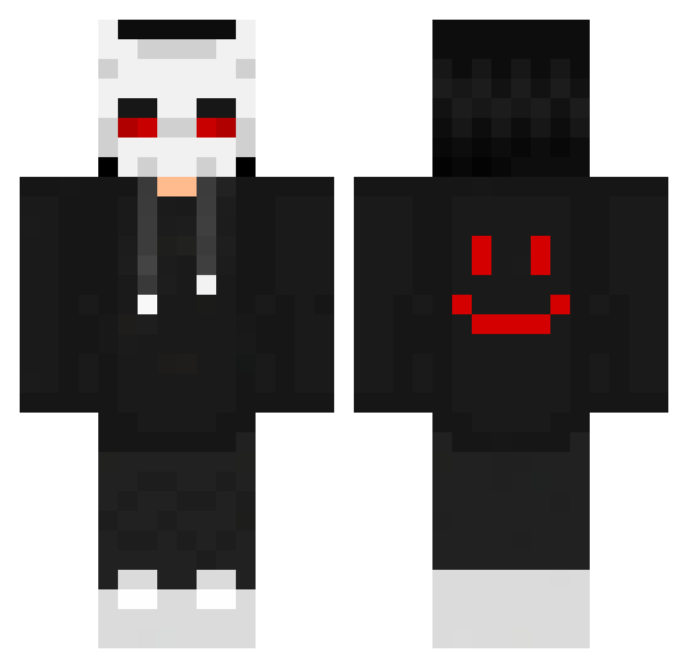 12_Bits Minecraft skin, front and back view