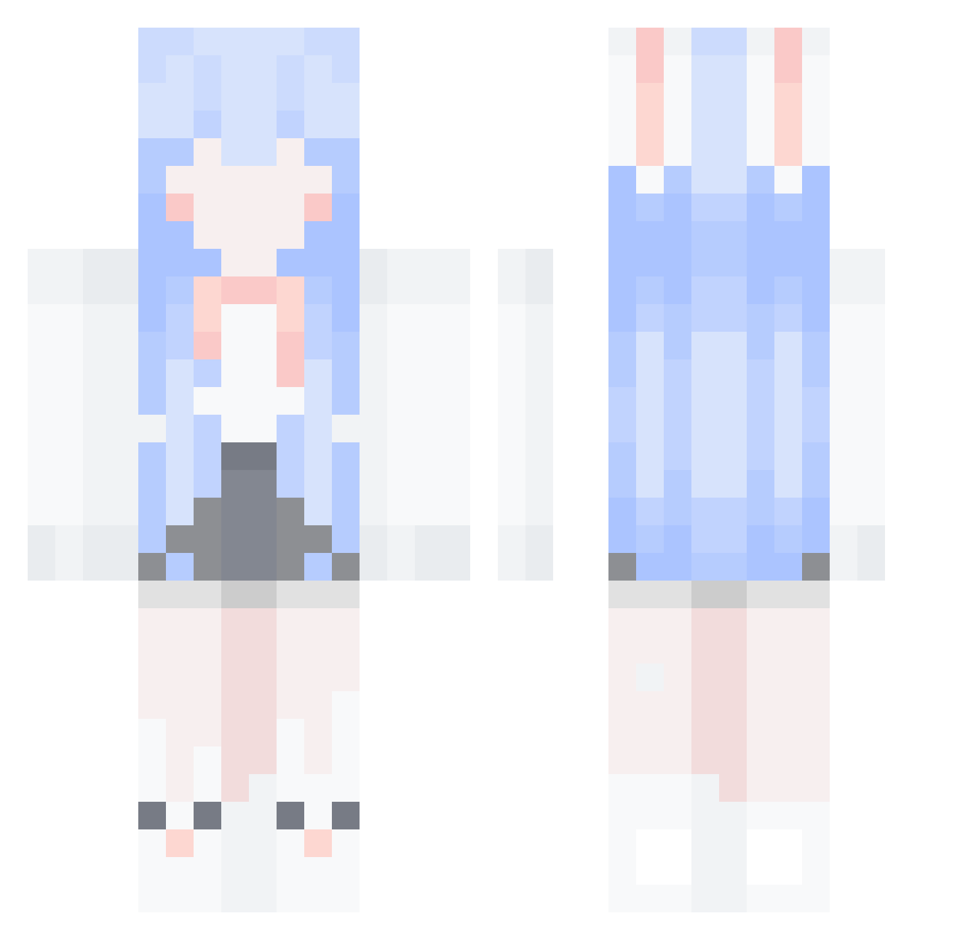 nemyzz Minecraft skin, front and back view