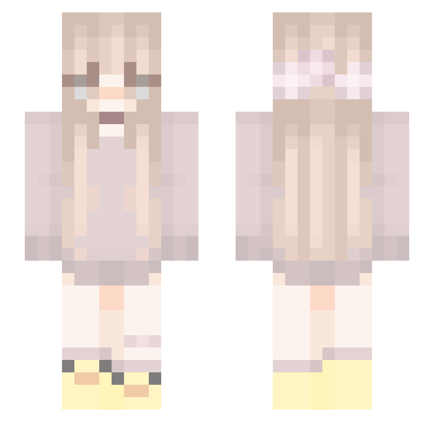 Mango1822 Minecraft skin, front and back view