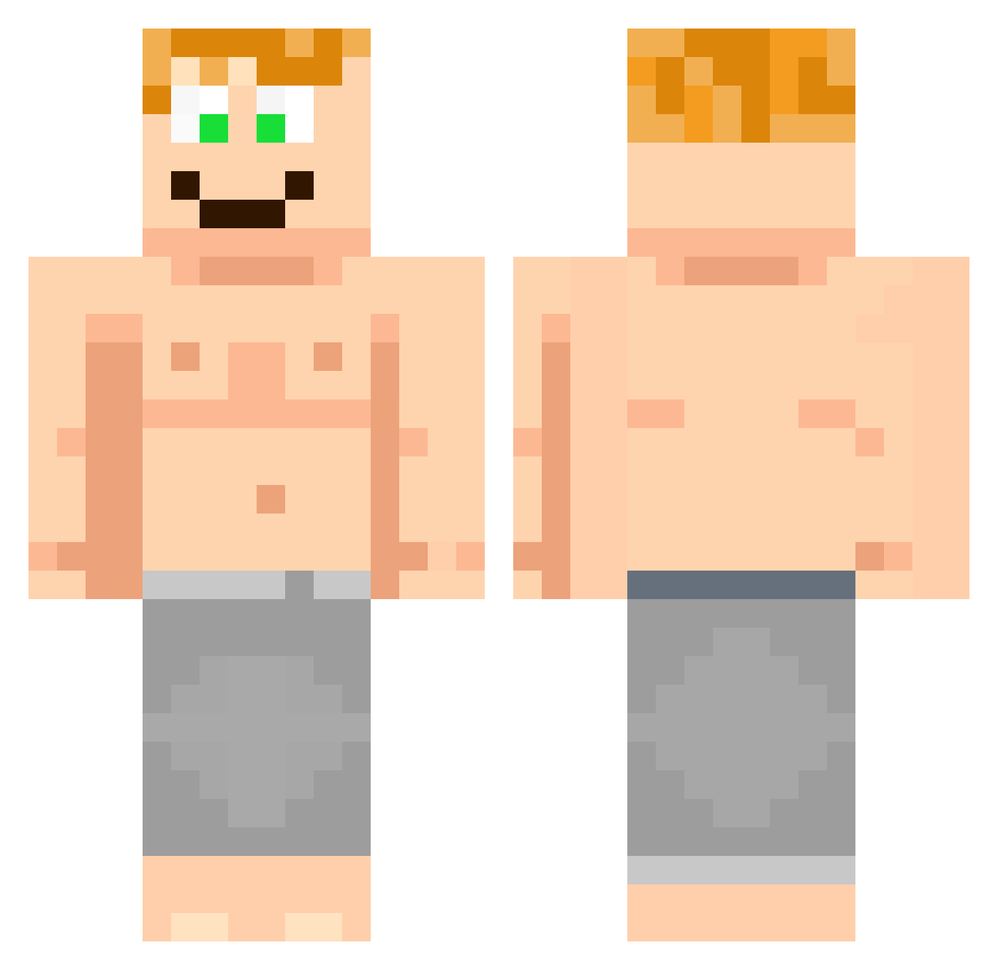 julepynt Minecraft skin, front and back view