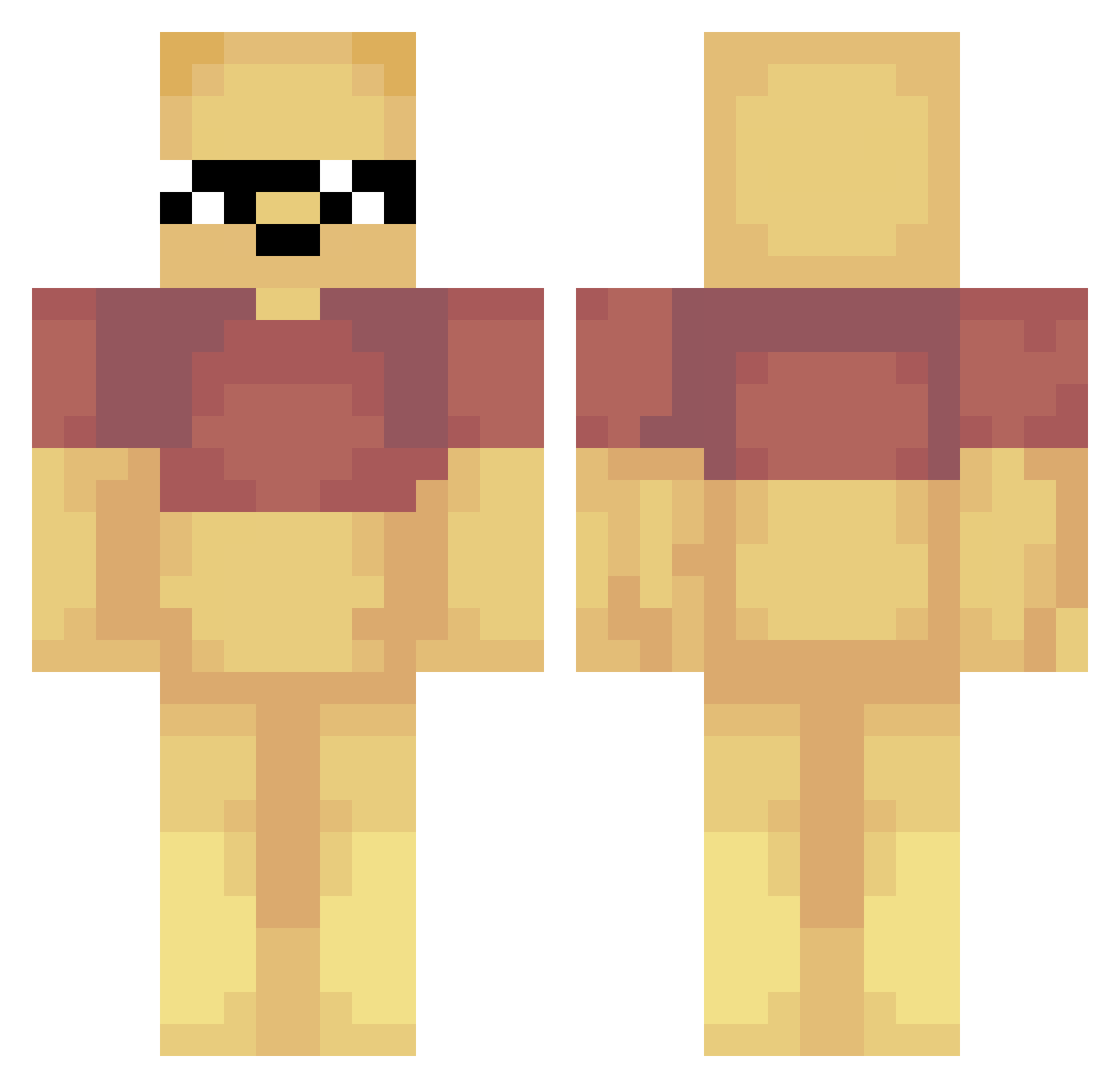 SirCPatrick Minecraft skin, front and back view
