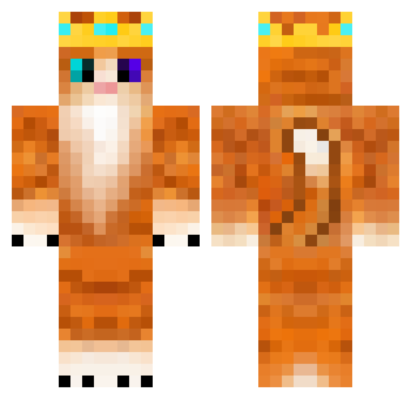 w1ldnath Minecraft skin, front and back view