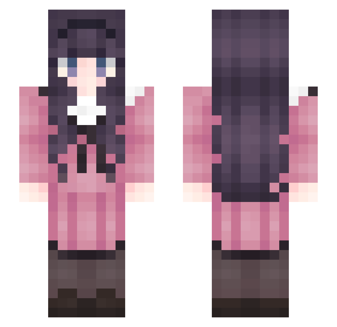 Tigersvp Minecraft skin, front and back view