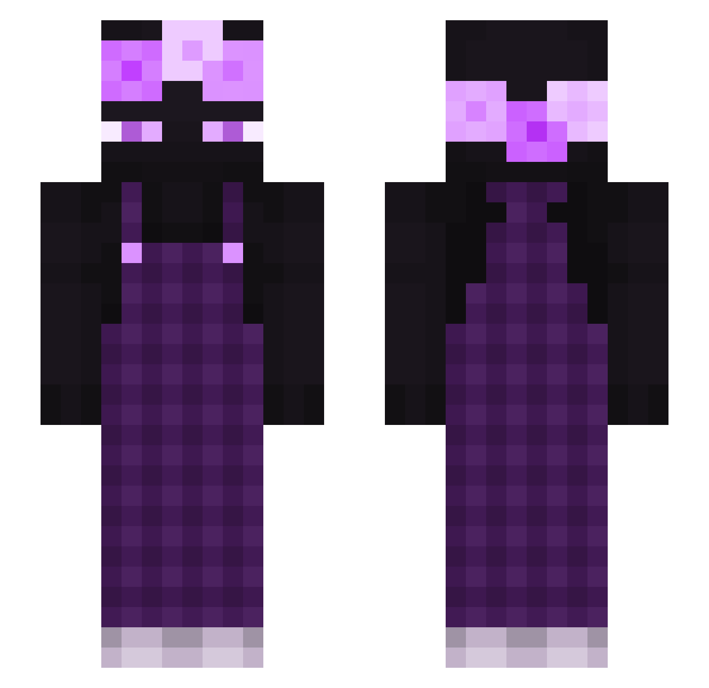 WeeWiz Minecraft skin, front and back view