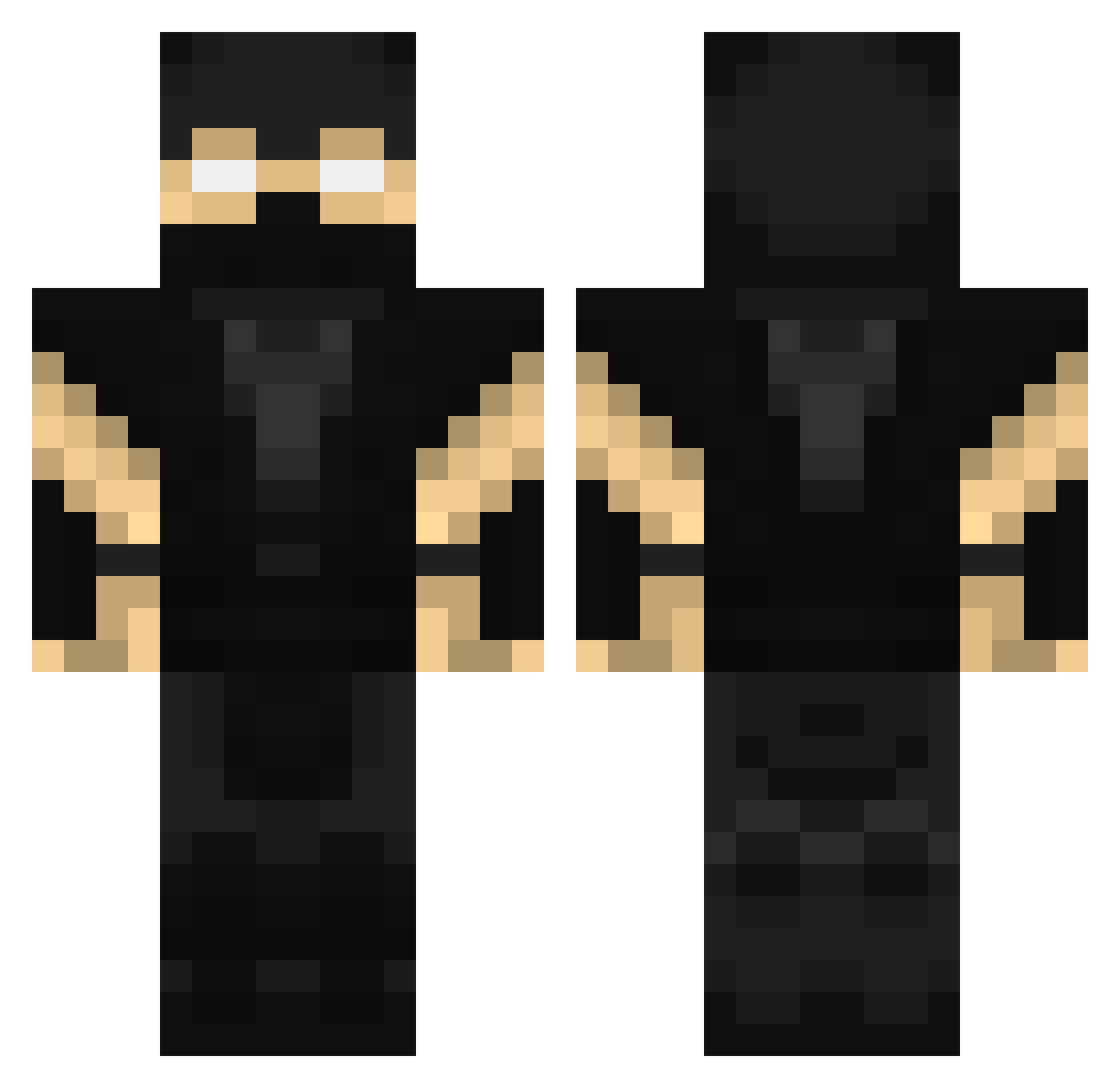 MalaFamaClient Minecraft skin, front and back view