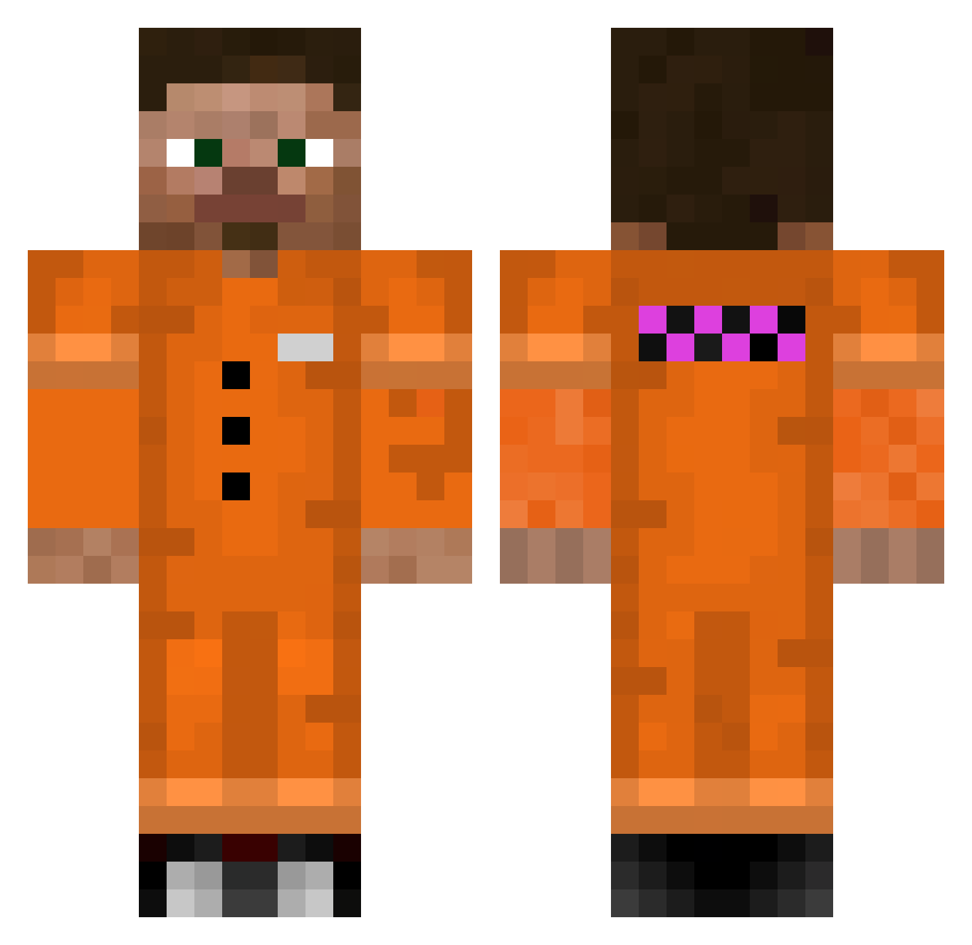 Oculus826 Minecraft skin, front and back view