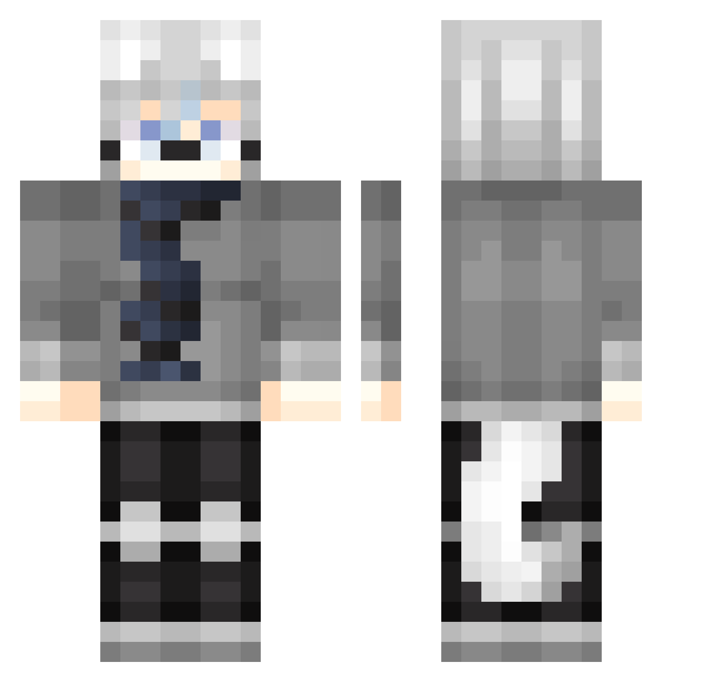 sancasy Minecraft skin, front and back view