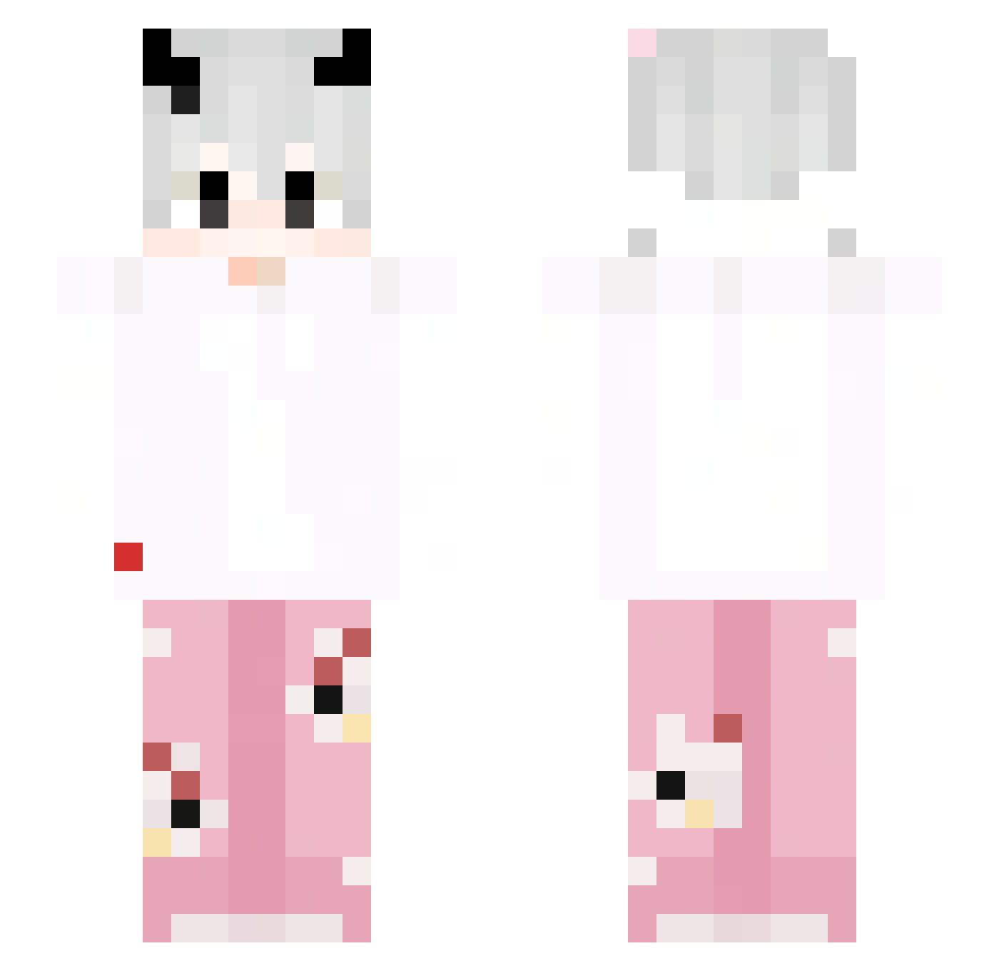 ItsFluxyy Minecraft skin, front and back view