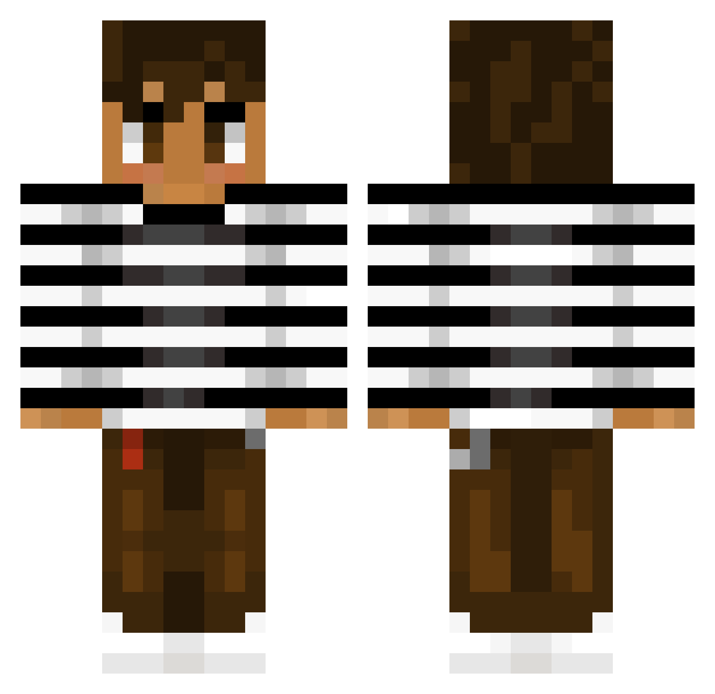 Sata_Andagi Minecraft skin, front and back view