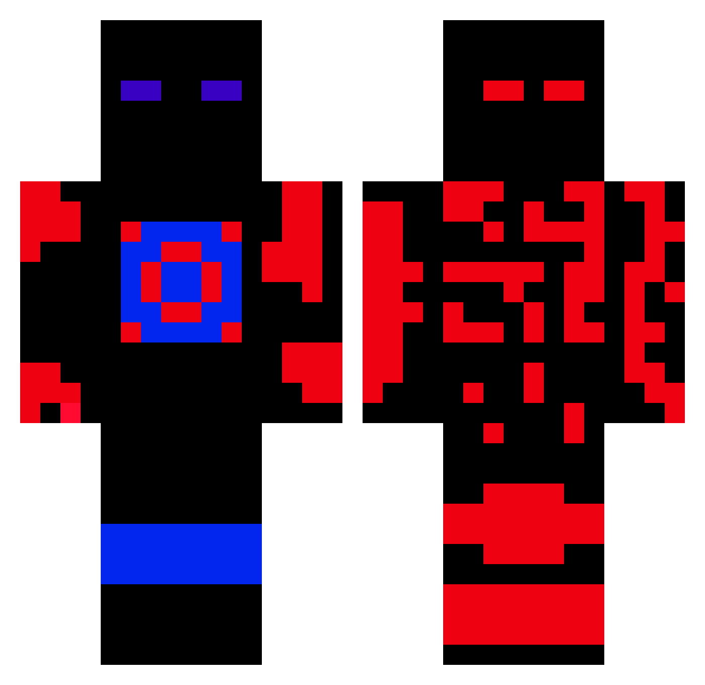 jakub1231 Minecraft skin, front and back view