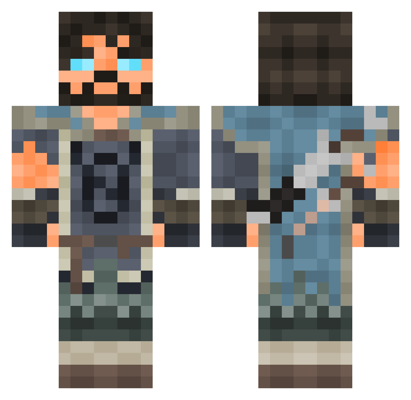 Moshi_Moshi_uwu Minecraft skin, front and back view