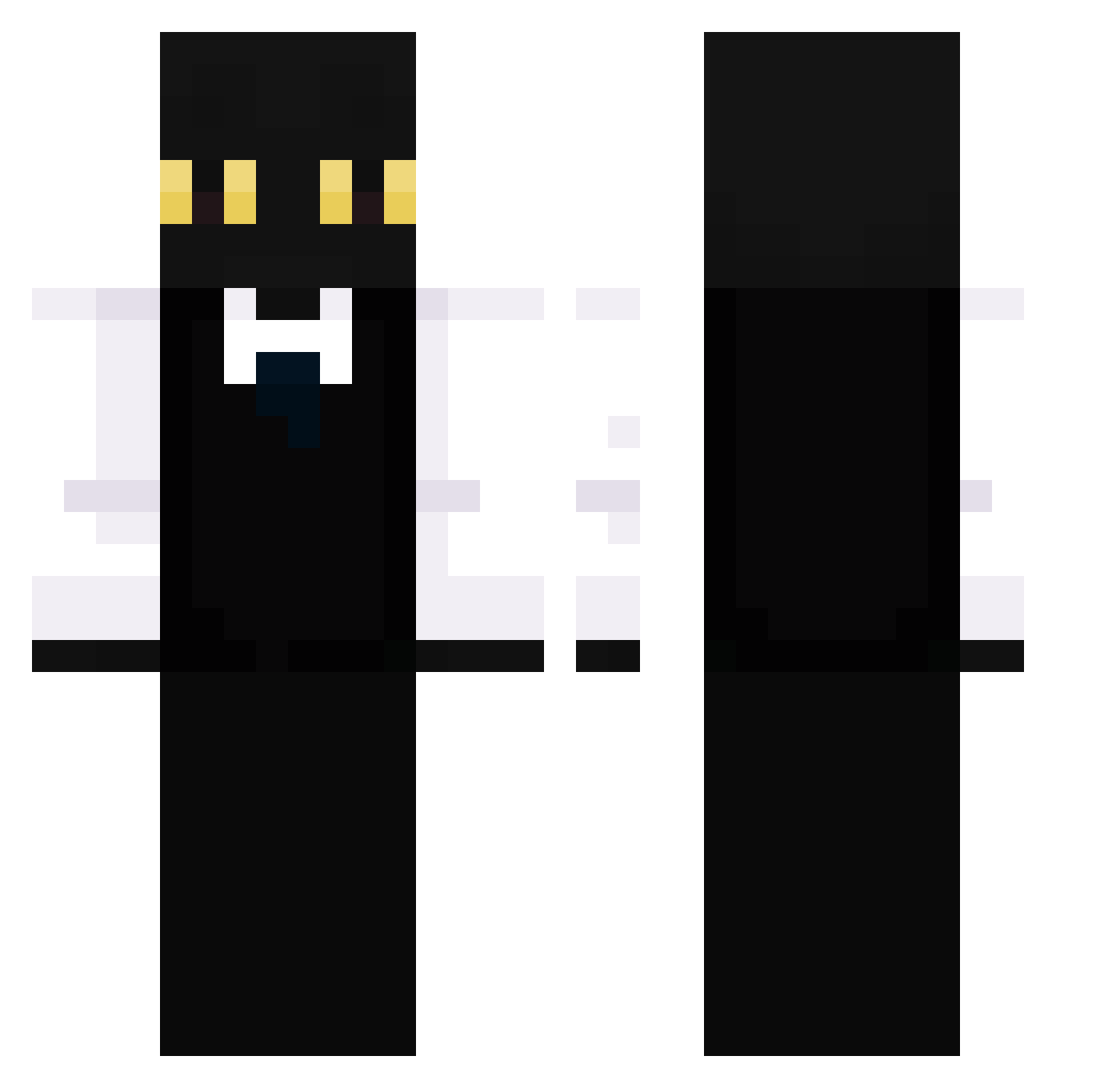 Regizan Minecraft skin, front and back view