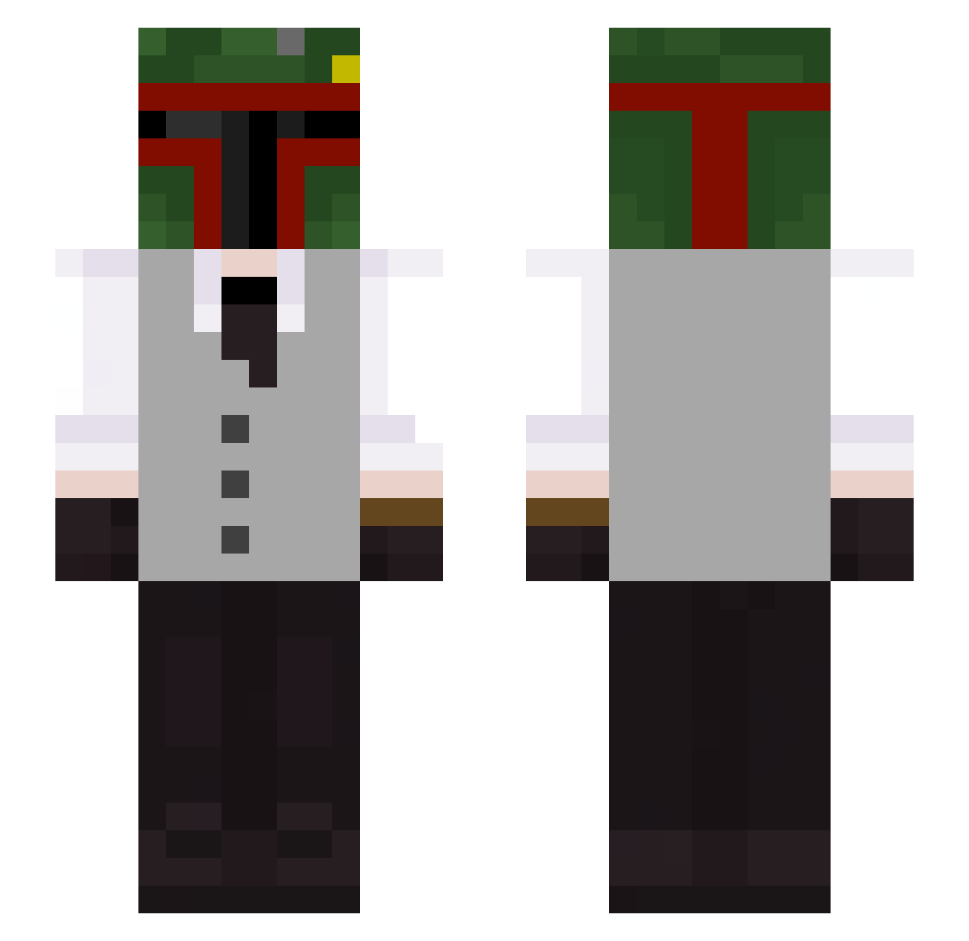 LtGhostt Minecraft skin, front and back view
