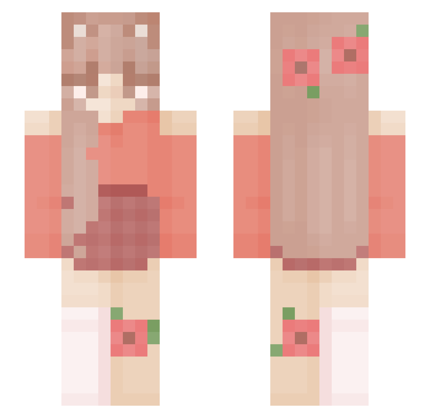 azizdu219 Minecraft skin, front and back view