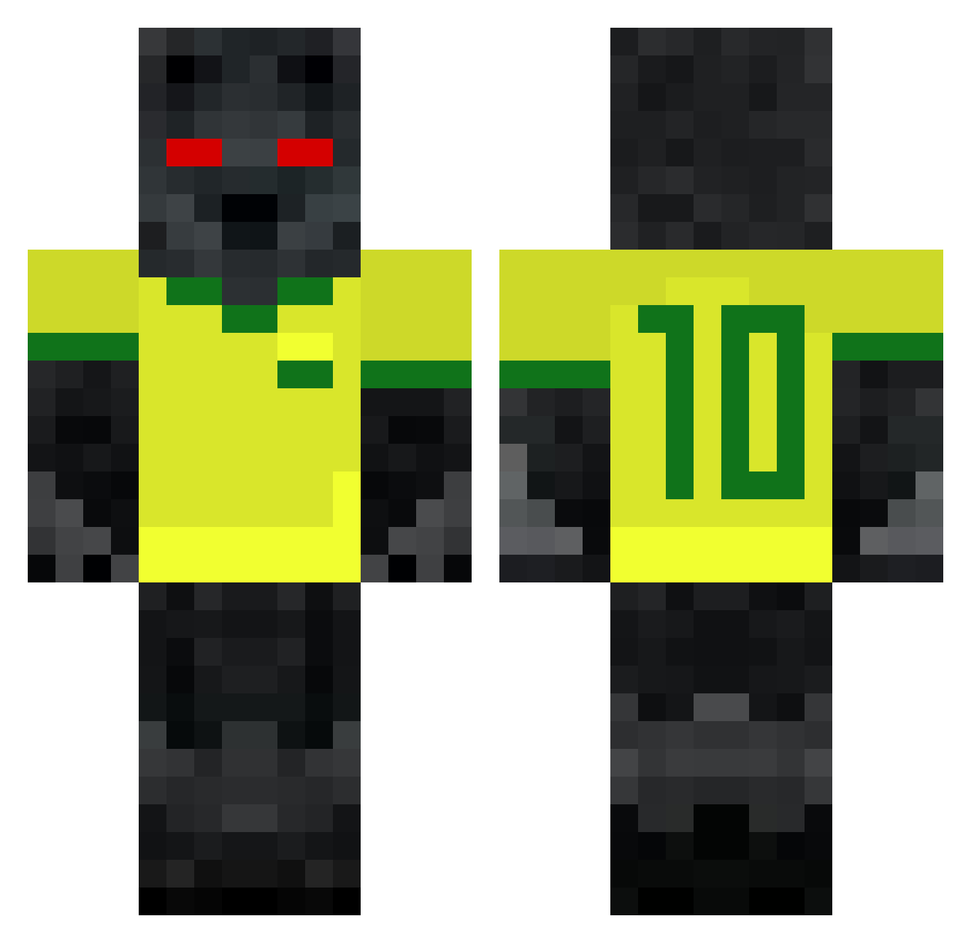 proudzada Minecraft skin, front and back view