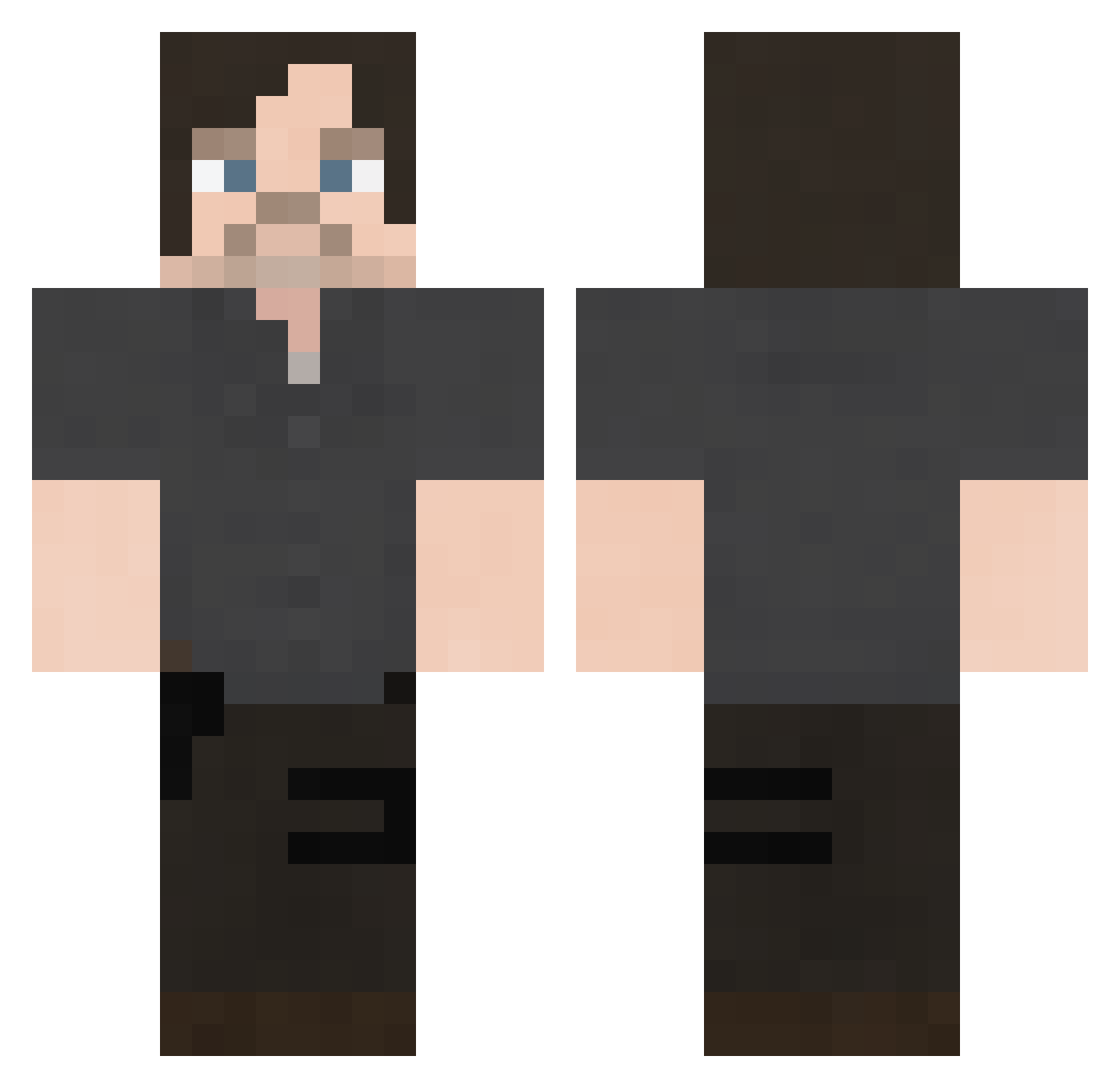 CrisJr2014 Minecraft skin, front and back view