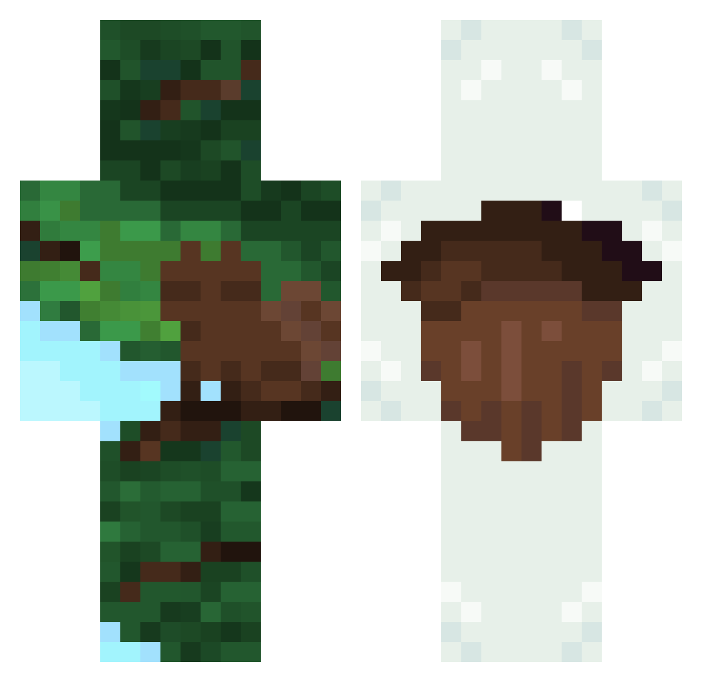 DOTOLIDAN Minecraft skin, front and back view