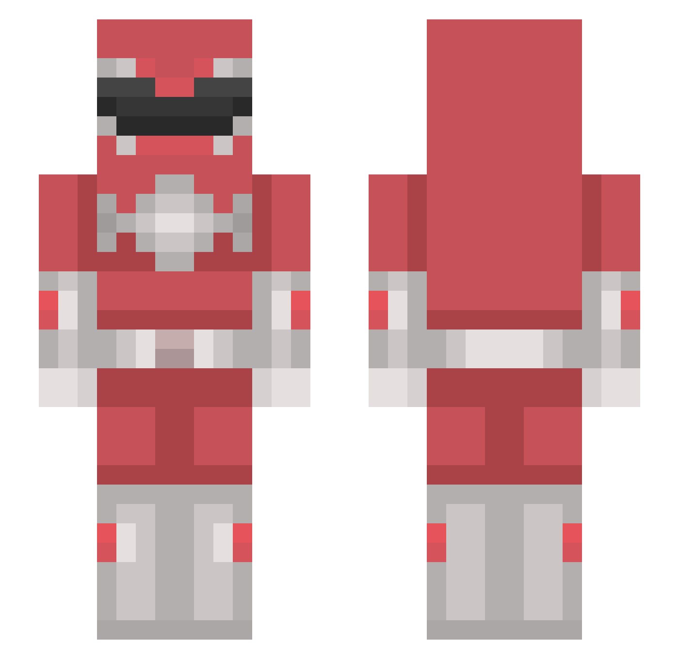 Dukiepogi Minecraft skin, front and back view