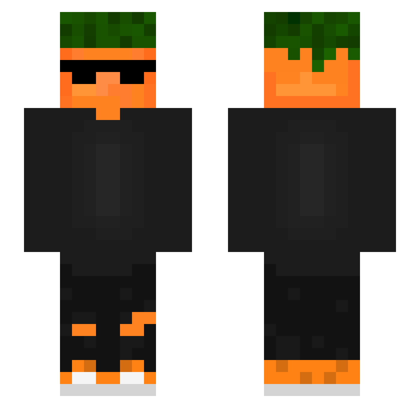 MrClutchGod Minecraft skin, front and back view