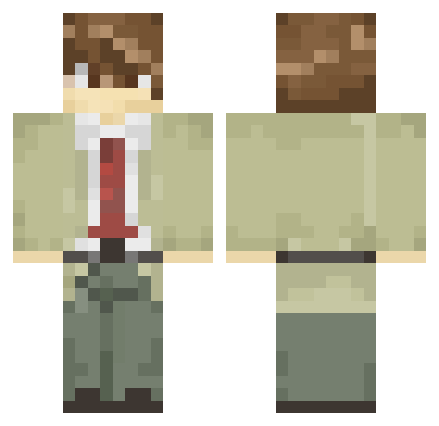 FaresWes Minecraft skin, front and back view