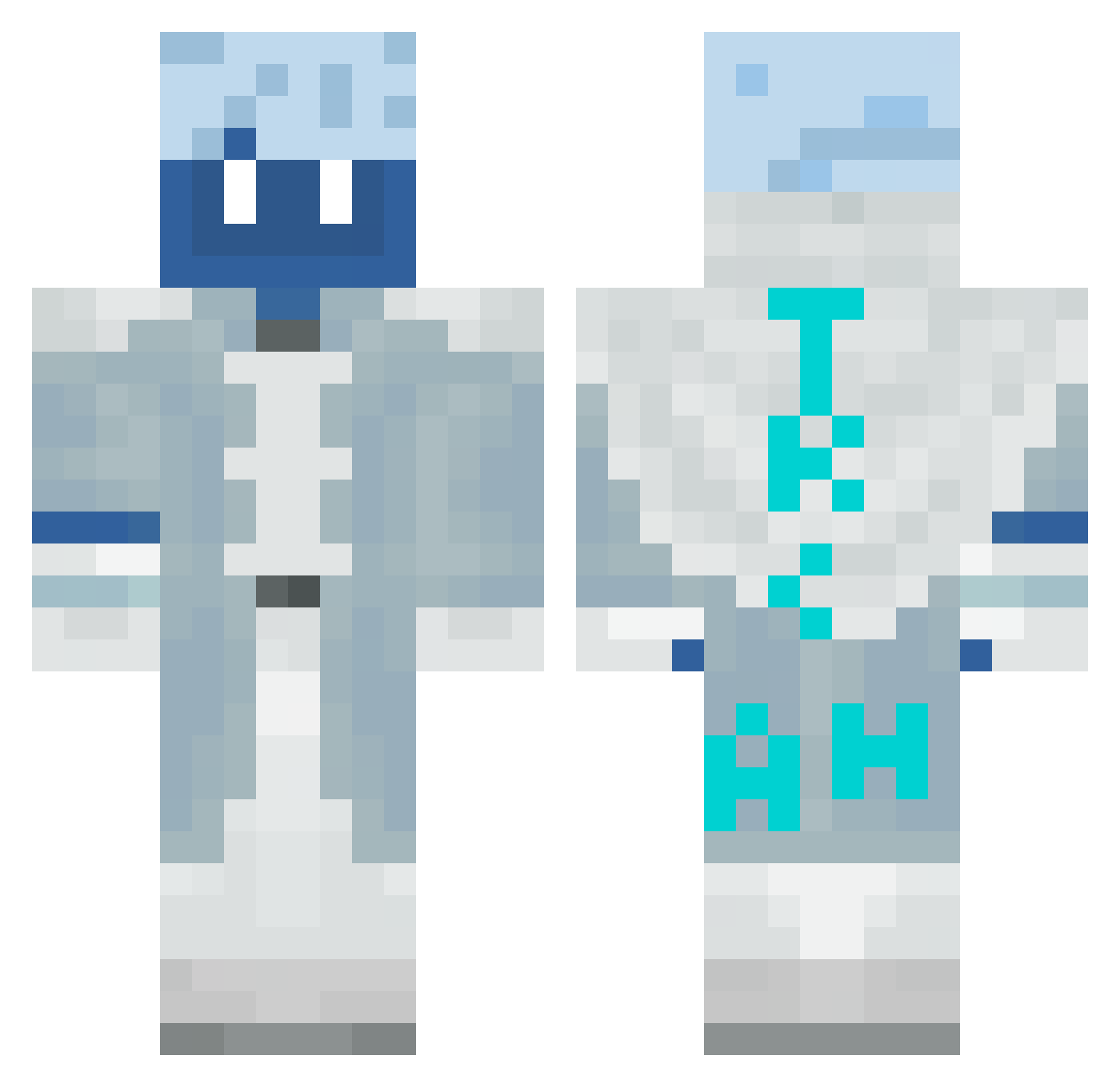 Zok_Kirk Minecraft skin, front and back view