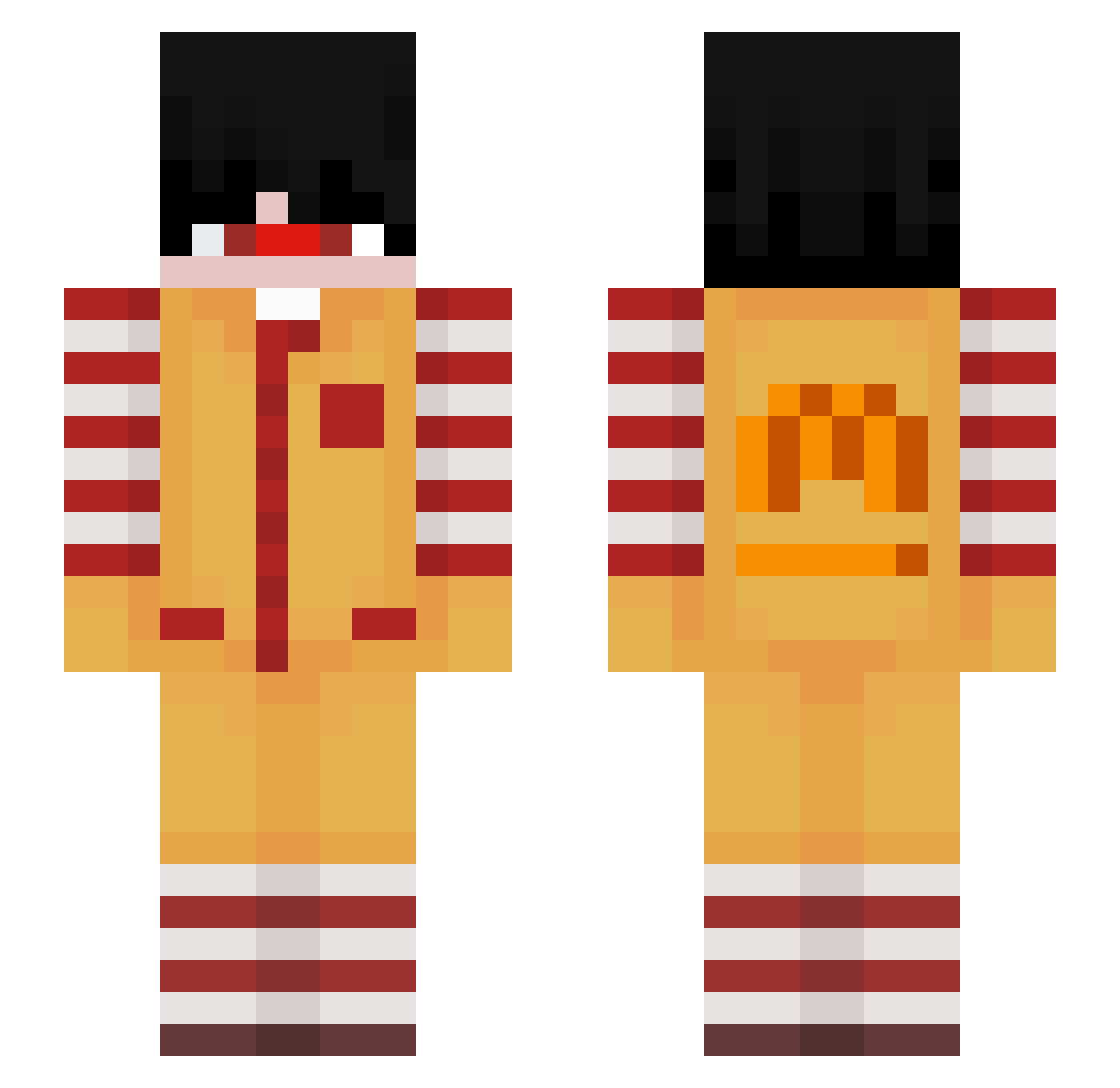 Gordx_Tony Minecraft skin, front and back view