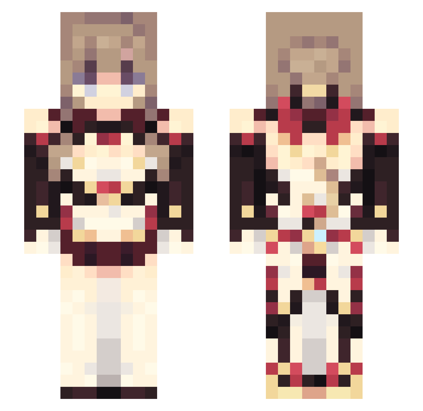 StellarCollector Minecraft skin, front and back view