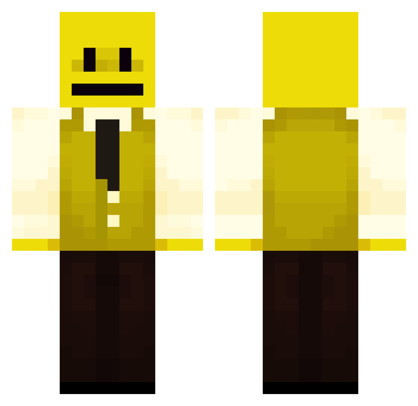UnicornNat714 Minecraft skin, front and back view