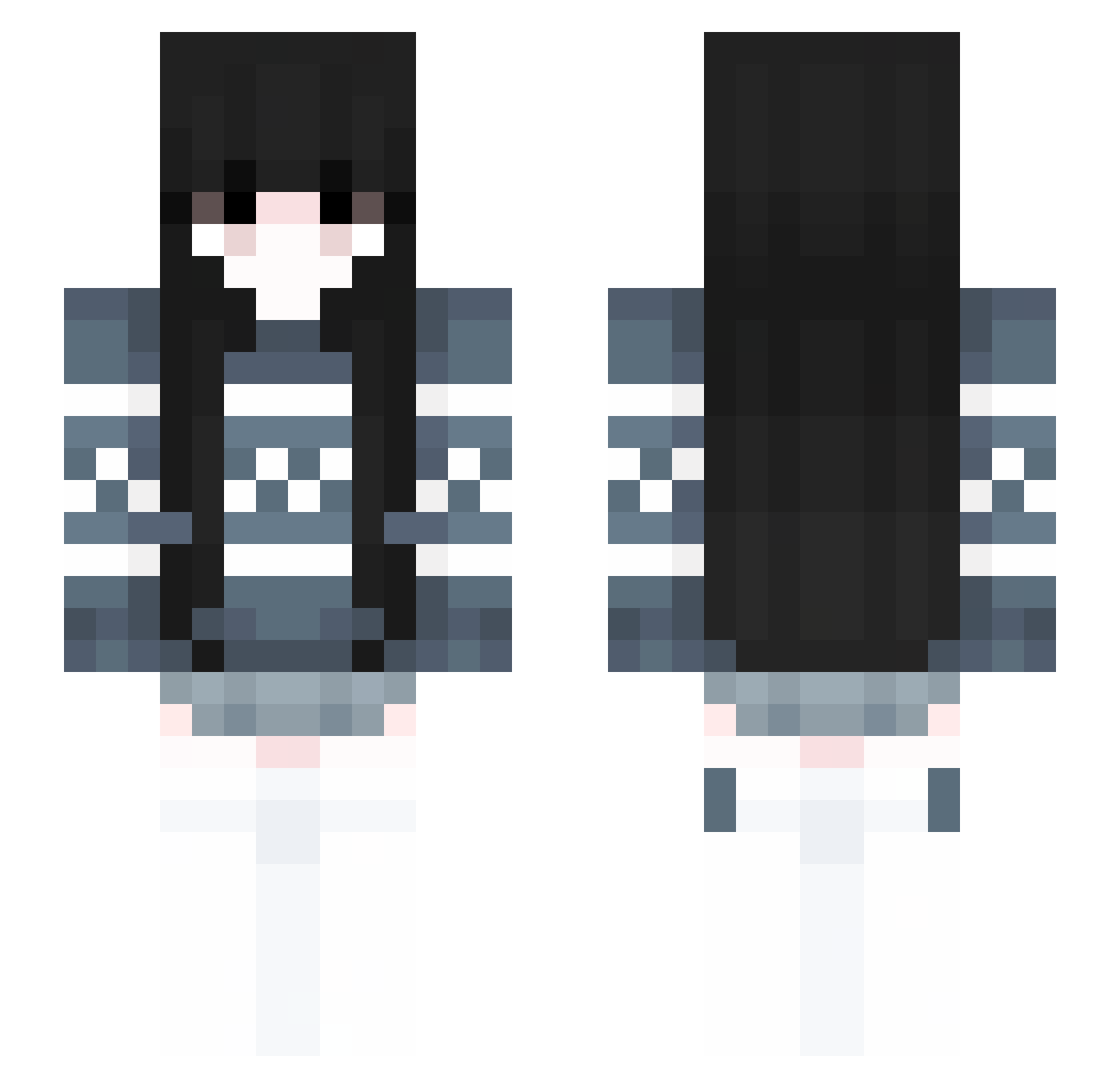 Xavier_Yue Minecraft skin, front and back view