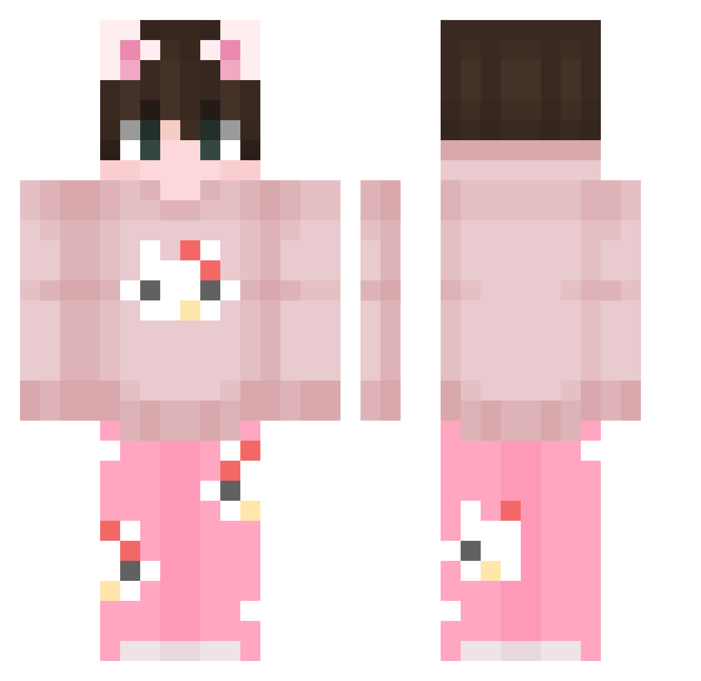 Julidiio Minecraft skin, front and back view