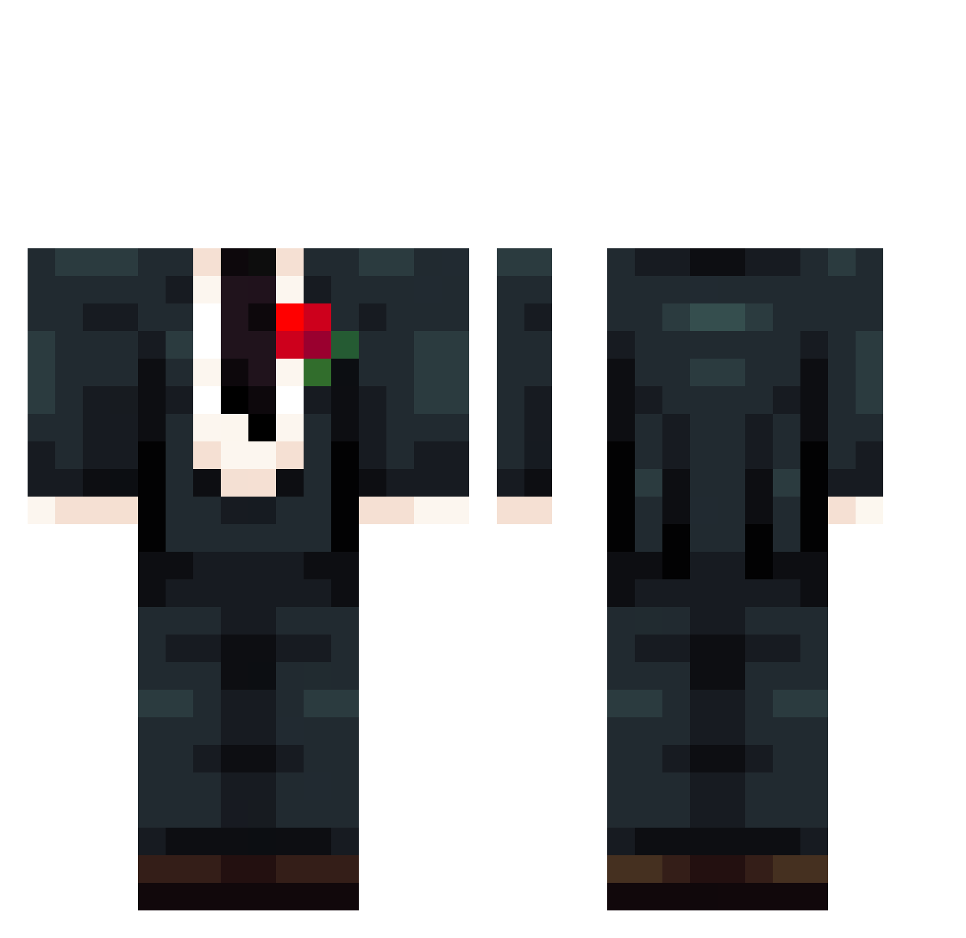 Oskarekas2000 Minecraft skin, front and back view