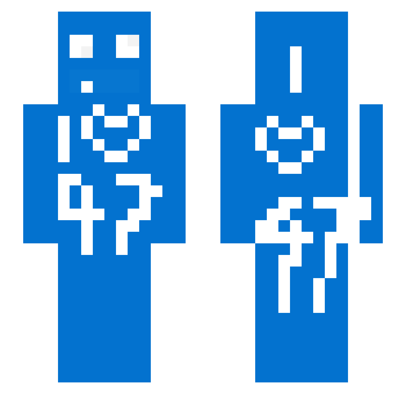 rythm1c Minecraft skin, front and back view