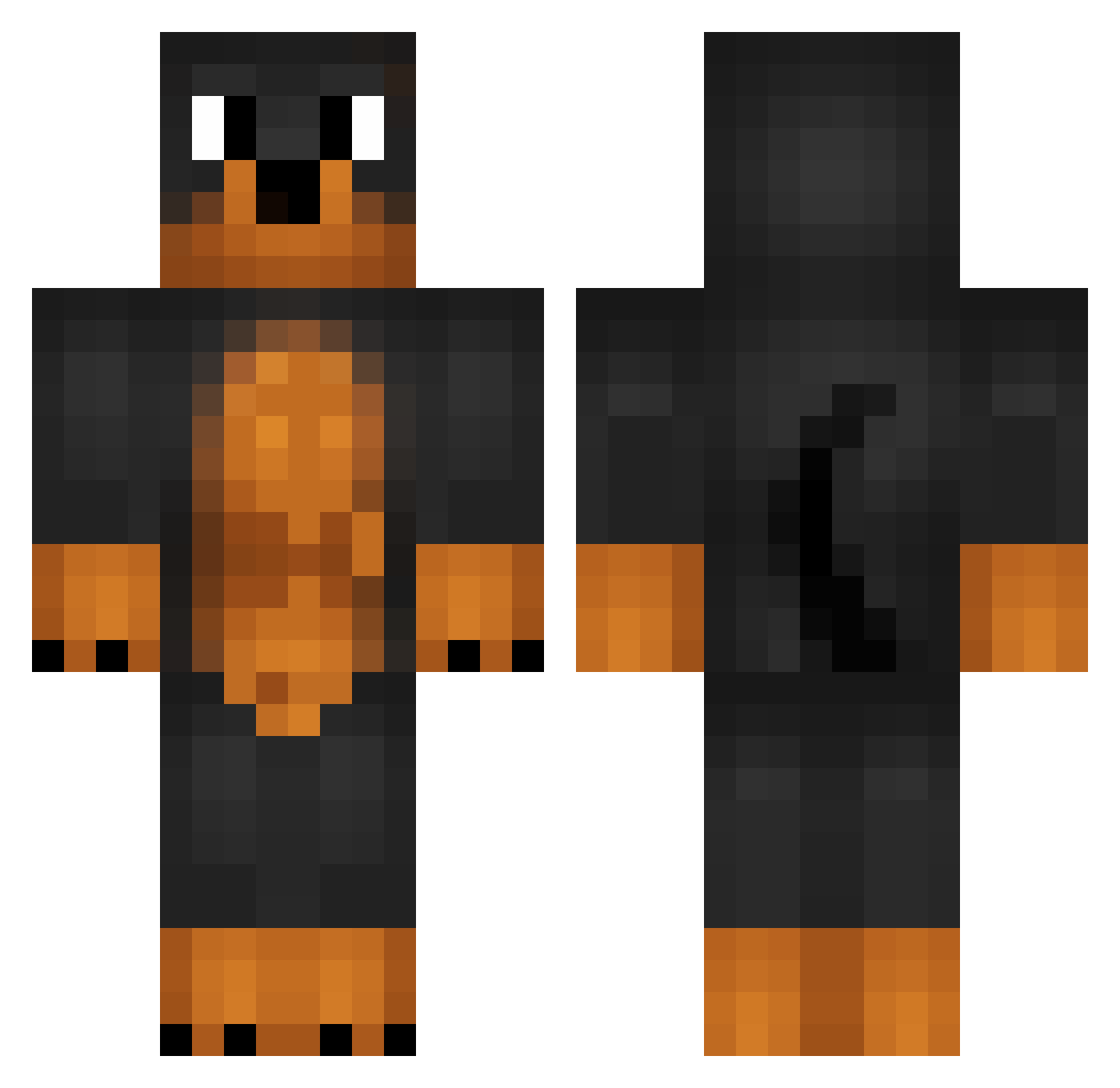 NOTAEMIN1 Minecraft skin, front and back view