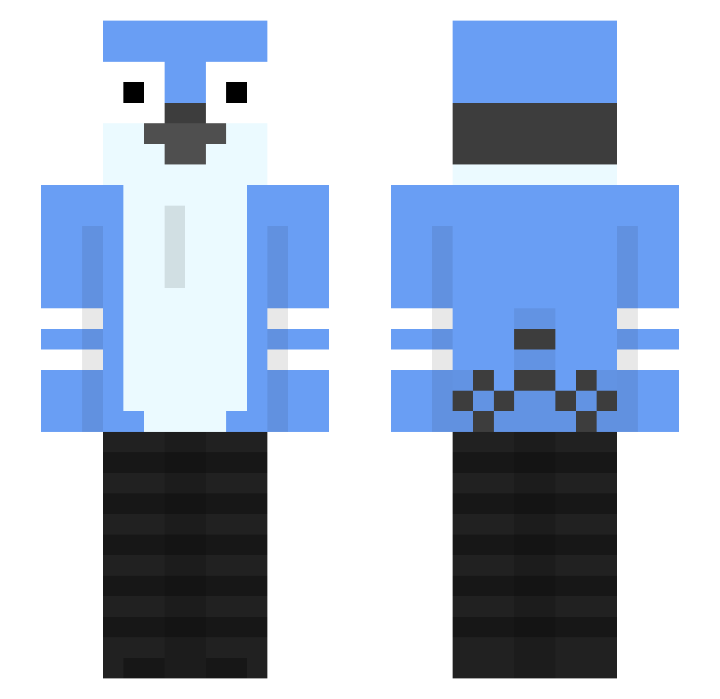 keepmeoutt Minecraft skin, front and back view