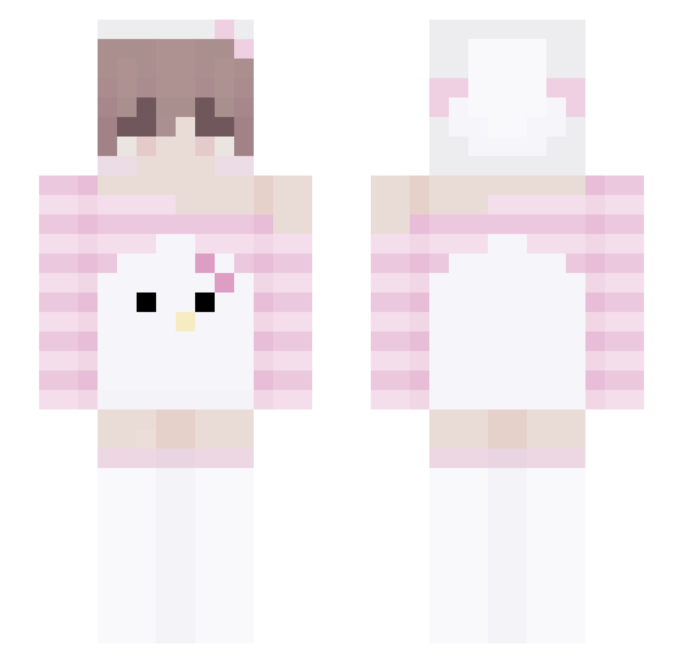 DiamondBoiX Minecraft skin, front and back view
